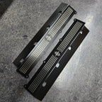 Black Satin Powder Coat Stainless Steel 460 Engine Exhaust Manifold Cover Set