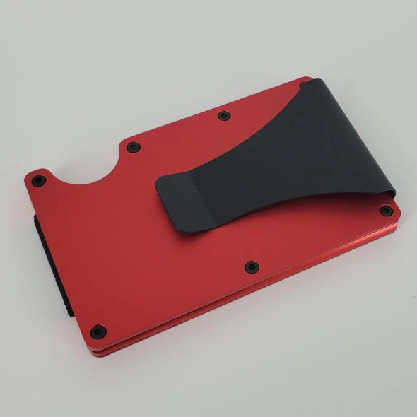 Aluminum RFID Blocking Everyday Carry Minimalist Wallet with Money Clip