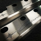 Brushed Stainless Steel MEL 430/462 Engine Exhaust Manifold Cover Set
