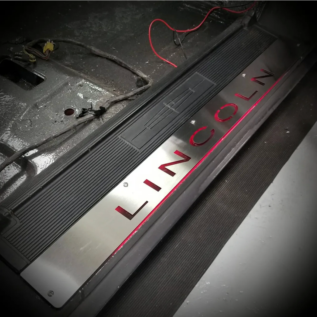 Stainless Steel LED Backlit Lincoln Continental Door Sill Set