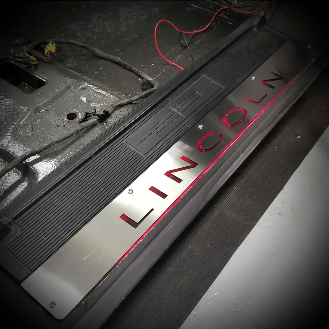 Stainless Steel LED Backlit Lincoln Continental Door Sill Set