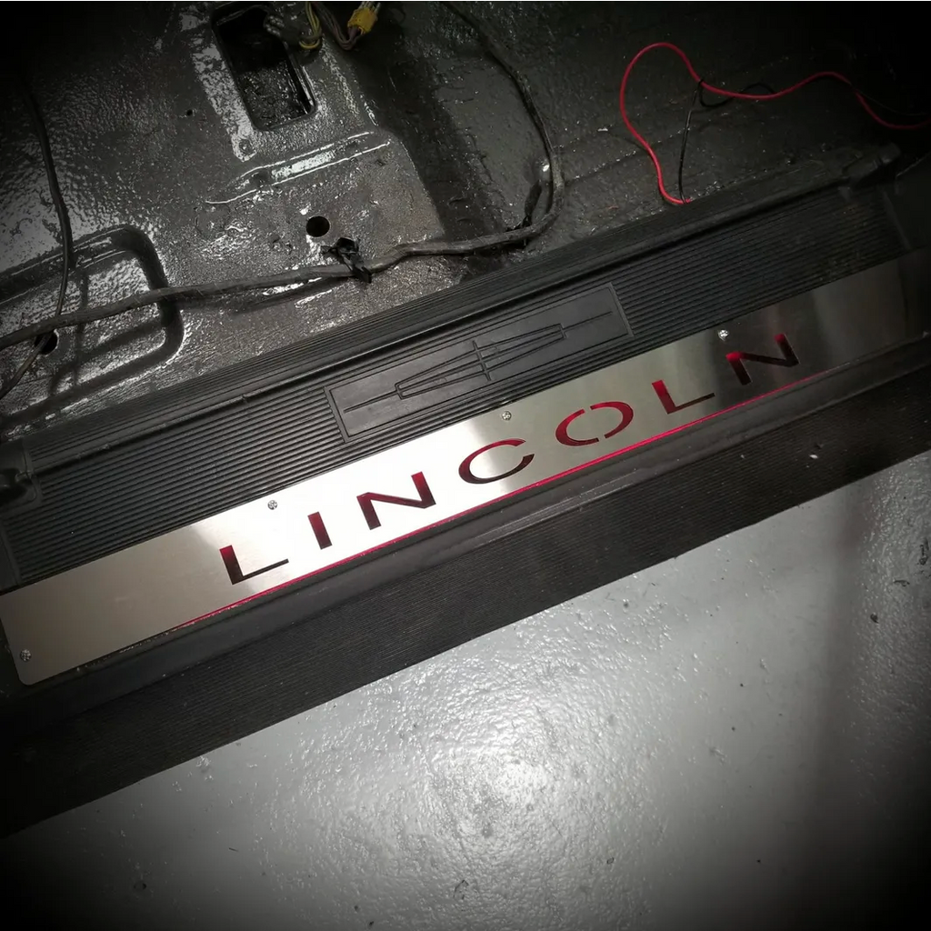 Stainless Steel LED Backlit Lincoln Continental Door Sill Set