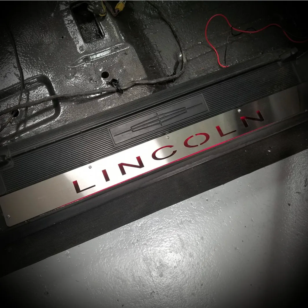 Stainless Steel LED Backlit Lincoln Continental Door Sill Set